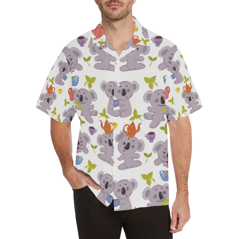 Cute koalas teapots tea Men's All Over Print Hawaiian Shirt