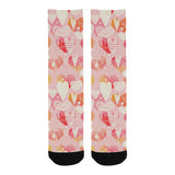 Hand drawn heart design pattern Crew Socks