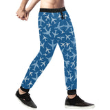 Airplane pattern in the sky Unisex Casual Sweatpants
