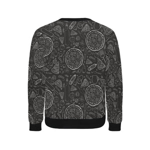 Pizza pattern Men's Crew Neck Sweatshirt
