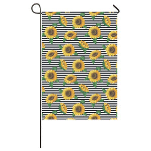 sunflowers ribbon background House Flag Garden Flag