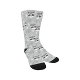 Cute raccoons leaves dot Crew Socks