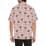 Cute unicorn pug pattern Men's All Over Print Hawaiian Shirt