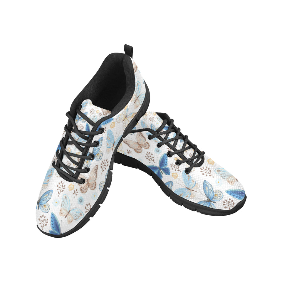 blue butterfly pattern Men's Sneaker Shoes