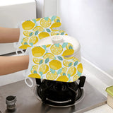 lemon design pattern Heat Resistant Oven Mitts