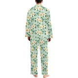 Hummingbird Pattern Print Design 01 Men's Long Pajama Set