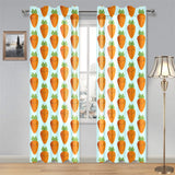 Carrot Pattern Print Design 03 Gauze Curtain