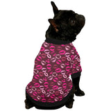 Lips Pattern Print Design 03 All Over Print Pet Dog Round Neck Fuzzy Shirt