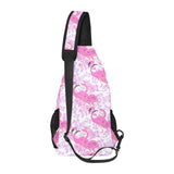 Pink flamingo flower pattern All Over Print Chest Bag