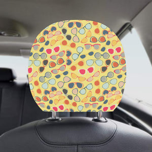 Sun Glasses Pattern Print Design 05 Car Headrest Cover