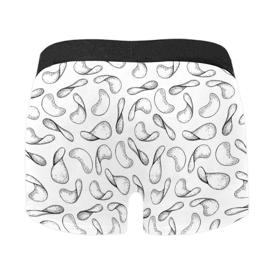 Potato Chips Pattern Print Design 04 Men's All Over Print Boxer Briefs Men's Underwear