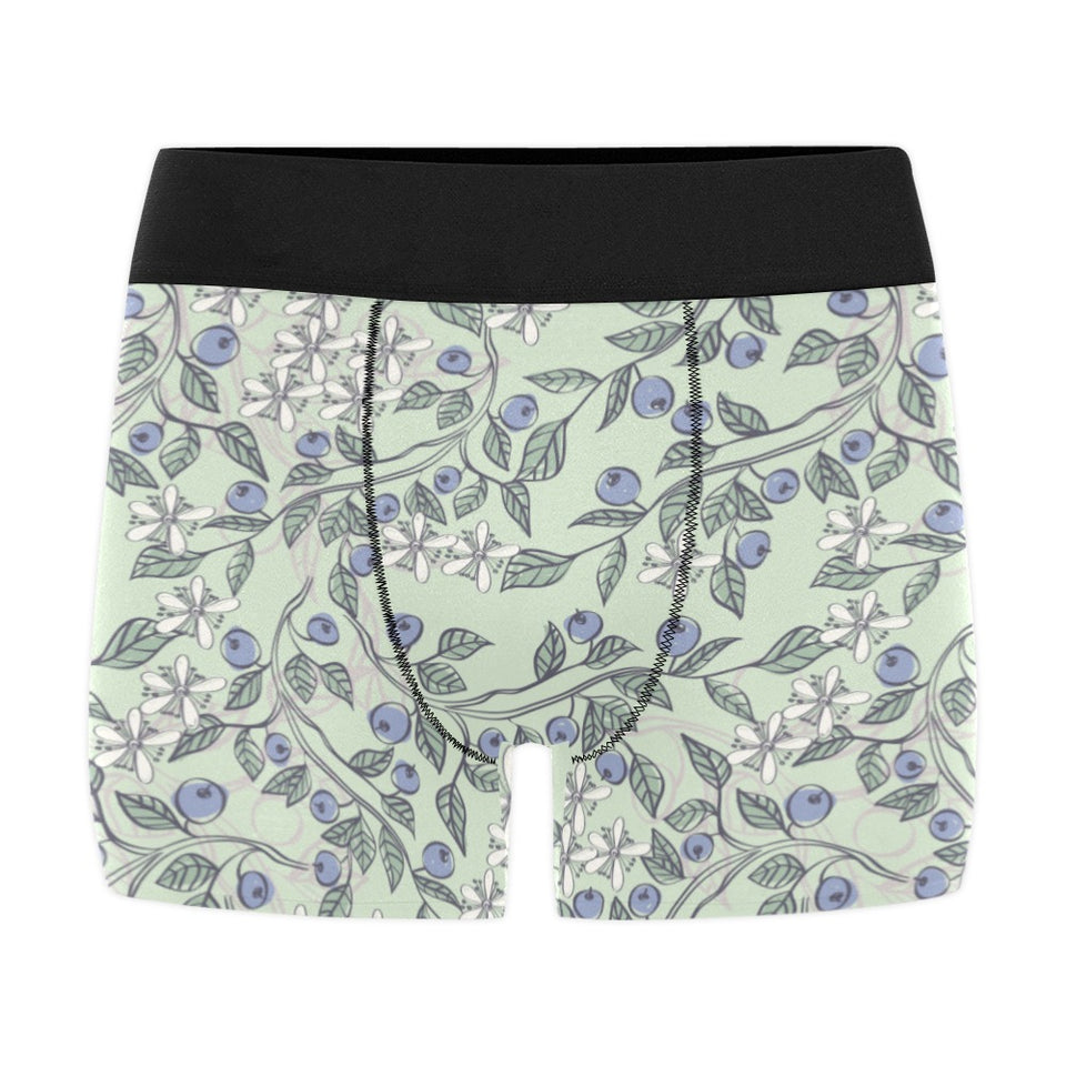 hand drawn blueberry pattern Men's All Over Print Boxer Briefs Men's Underwear