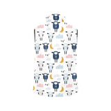 Cute sleeping sheep moon cloud pattern Women's Padded Vest