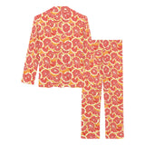 Tropical grapefruit pattern Women's Long Pajama Set