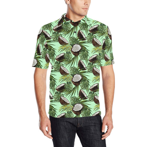 Coconut Pattern Print Design 02 Men's All Over Print Polo Shirt