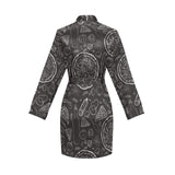 Pizza pattern Women's Long Sleeve Belted Night Robe