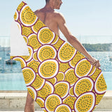 Passion fruits slice pattern Beach Towel