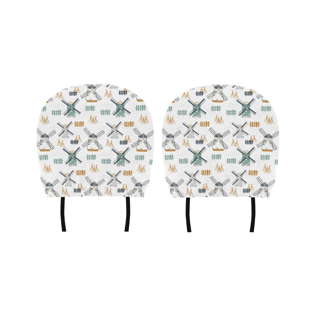 windmill pattern Car Headrest Cover