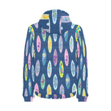 Surfboard Pattern Print Design 03 Men's Padded Hooded Jacket