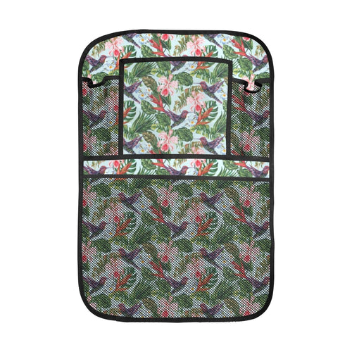 Hummingbird Pattern Print Design 05 Car Seat Back Organizer