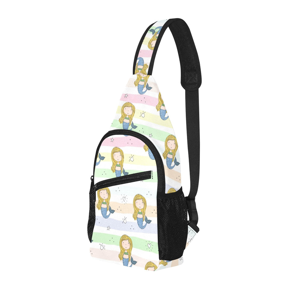 Cute hand drawn mermaid All Over Print Chest Bag