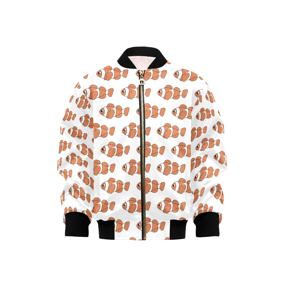 Clown Fish Pattern Print Design 05 Kids' Boys' Girls' Bomber Jacket