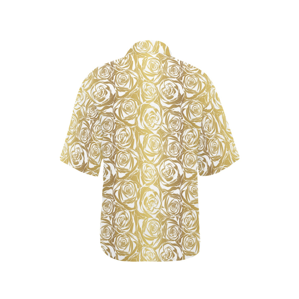 Rose Pattern Print Design 05 Women's All Over Print Hawaiian Shirt