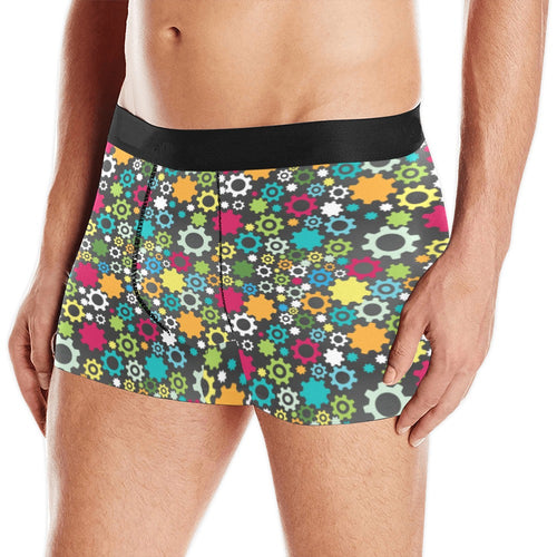 Gear Pattern Print Design 03 Men's All Over Print Boxer Briefs Men's Underwear