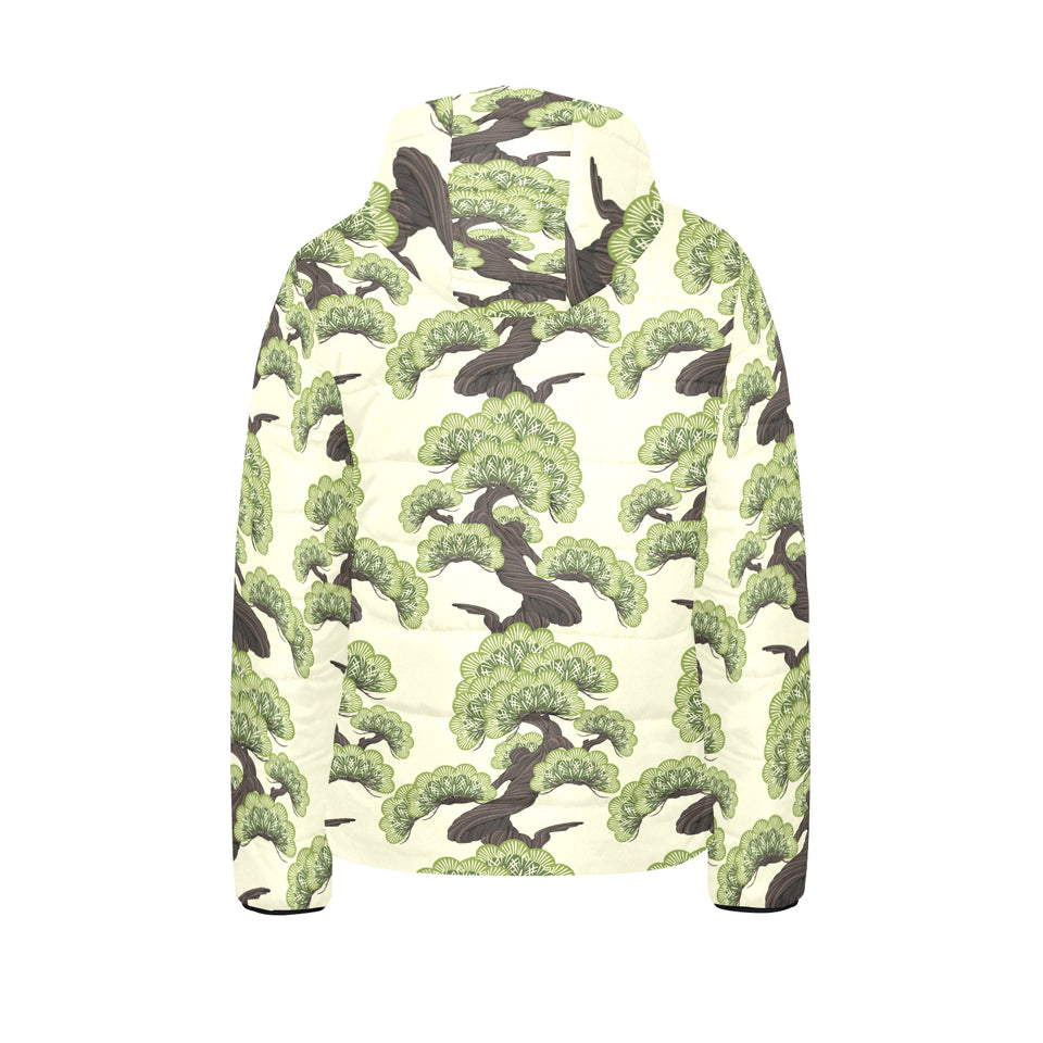 Bonsai pattern Kids' Boys' Girls' Padded Hooded Jacket