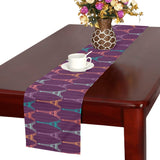 Eiffel Tower Pattern Print Design 05 Table Runner