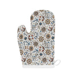 Cute nautical steering wheel anchor pattern Heat Resistant Oven Mitts
