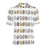 Teddy Bear Pattern Print Design 02 Men's All Over Print Polo Shirt