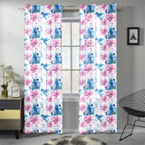Hummingbird Pattern Print Design 02 Gauze Curtain