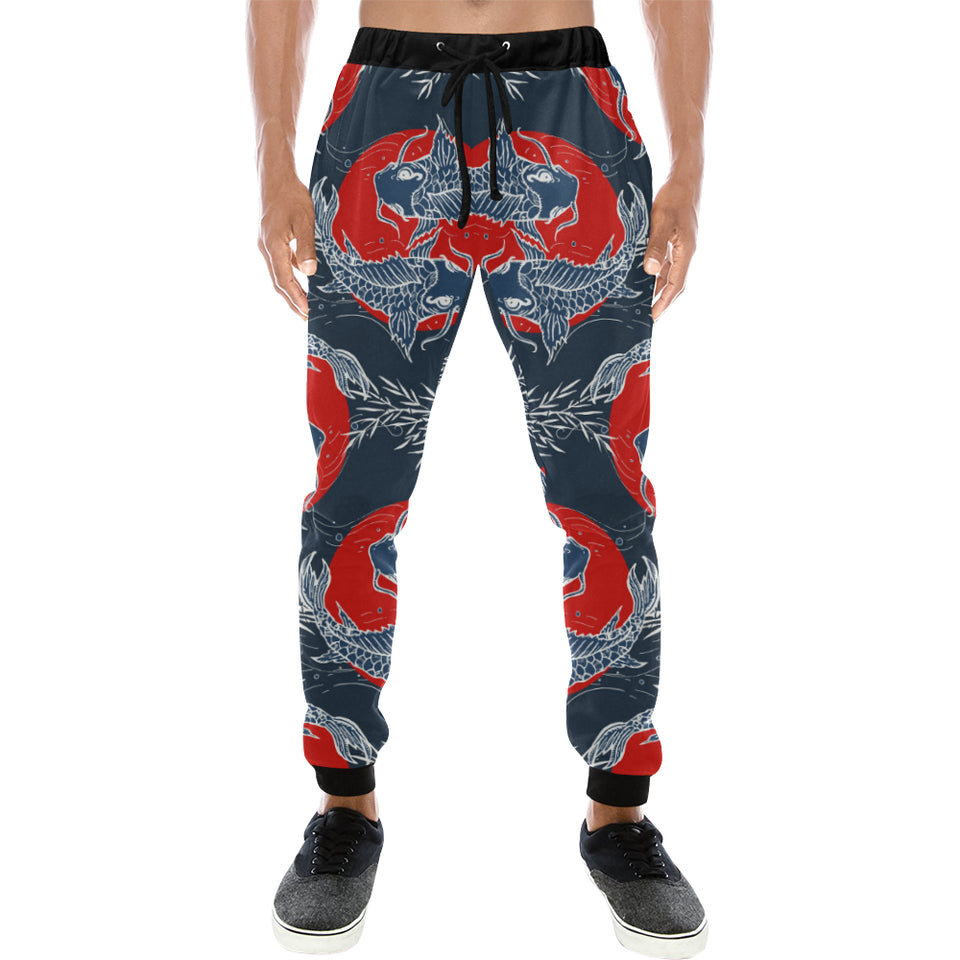 Koi Fish Carp Fishs hand drawn japanese art Unisex Casual Sweatpants