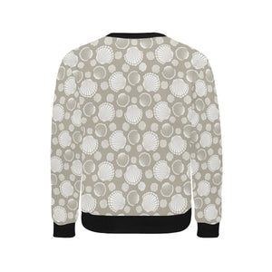 Scallop shell pattern Men's Crew Neck Sweatshirt