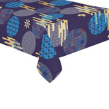 Blue japanese pattern cloud wave flower Tablecloth