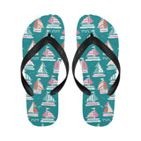 Cute sailboat pattern Unisex Flip Flops
