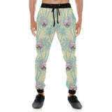 French bulldog hawaii blackground Unisex Casual Sweatpants