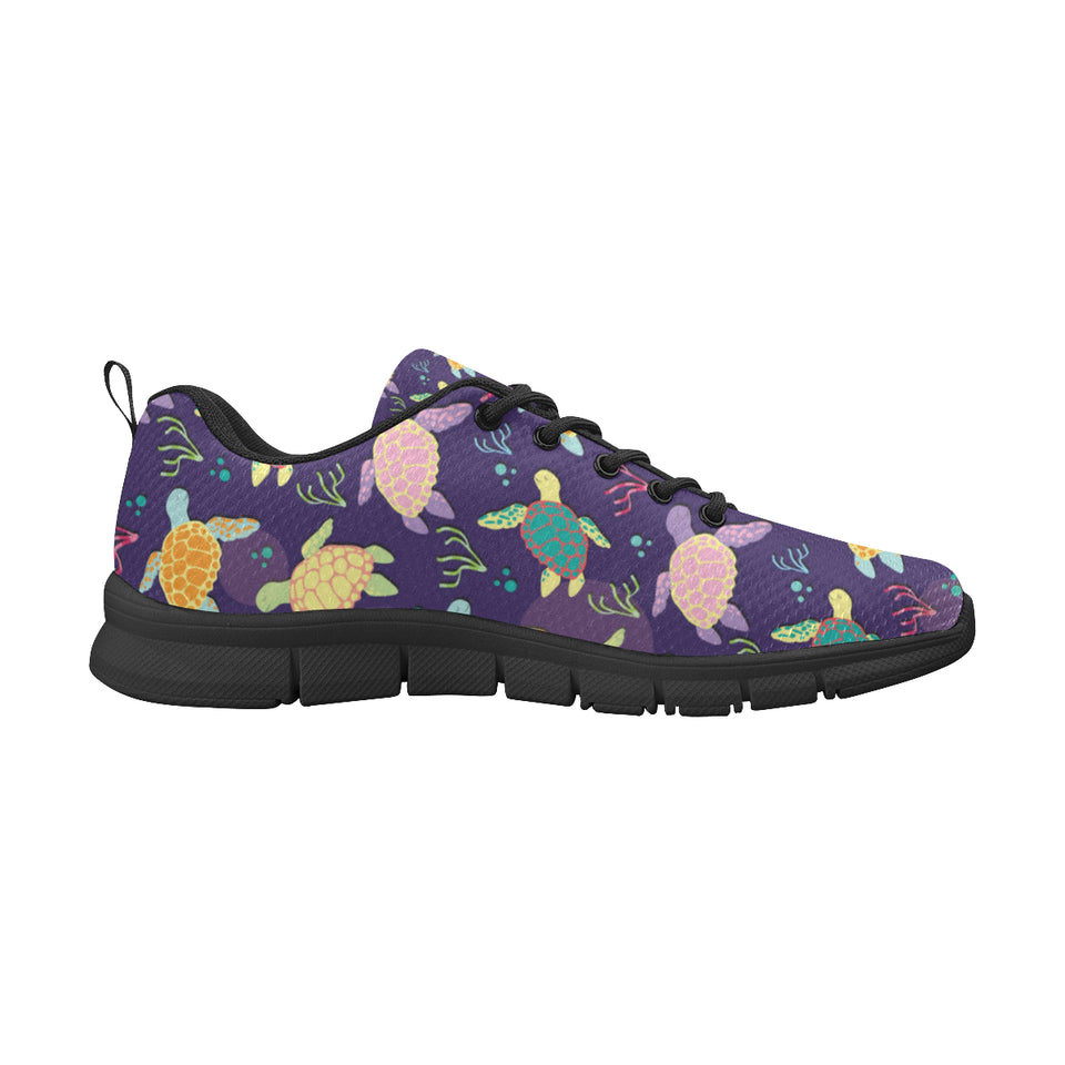 Colorful sea turtle pattern Women's Sneaker Shoes