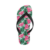 Watermelons tropical palm leaves pattern Unisex Flip Flops