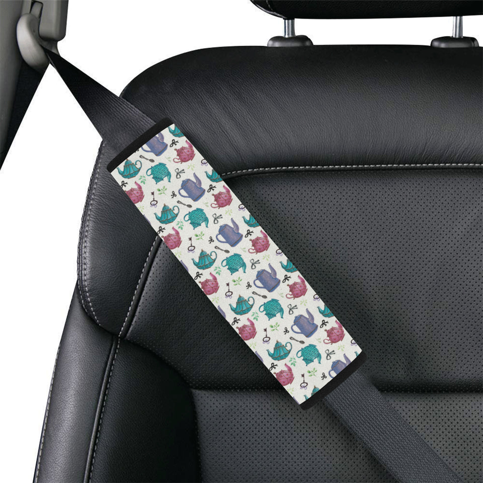 Tea pots Pattern Print Design 05 Car Seat Belt Cover