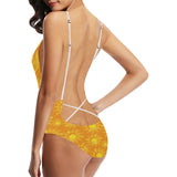 Sun orange background Women's One-Piece Swimsuit