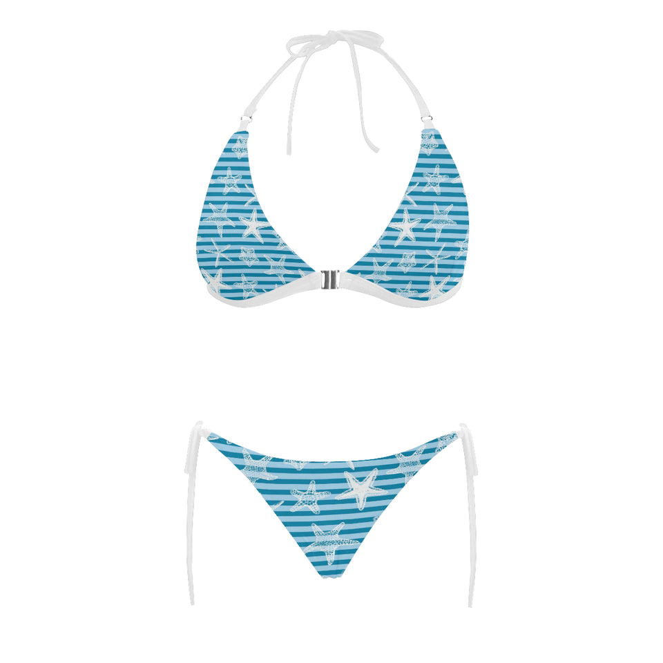 Starfish blue blackground Sexy Bikinis Two-Piece Swimsuits