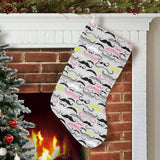 Mustache Beard Pattern Print Design 02 Christmas Stocking