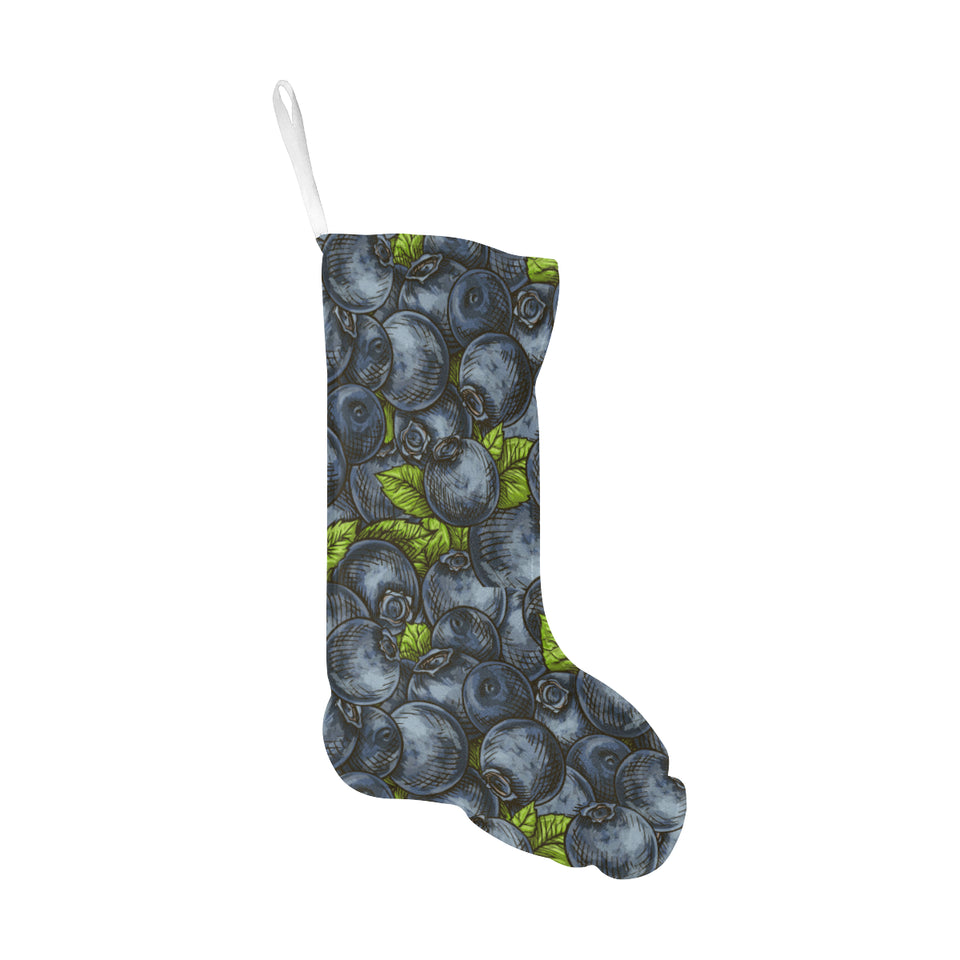 blueberry pattern Christmas Stocking