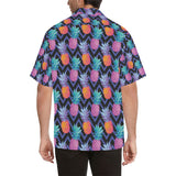 Pineapples pattern zigzag background Men's All Over Print Hawaiian Shirt
