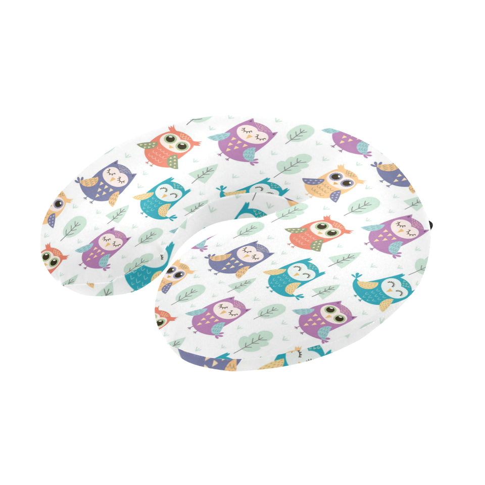 Cute owl pattern U-Shaped Travel Neck Pillow