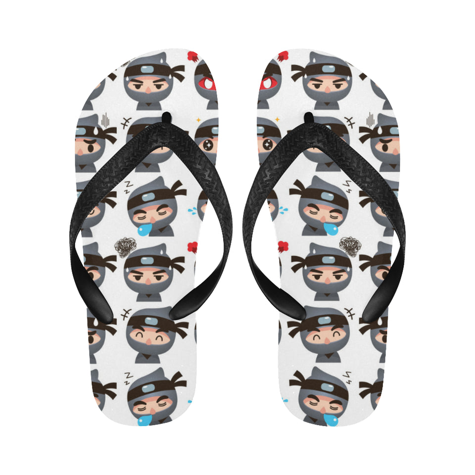 Cute ninja design pattern Unisex Flip Flops
