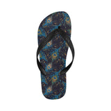 Beautiful peacock feather pattern Unisex Flip Flops