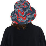 Koi Fish Carp Fishs hand drawn japanese art Unisex Bucket Hat